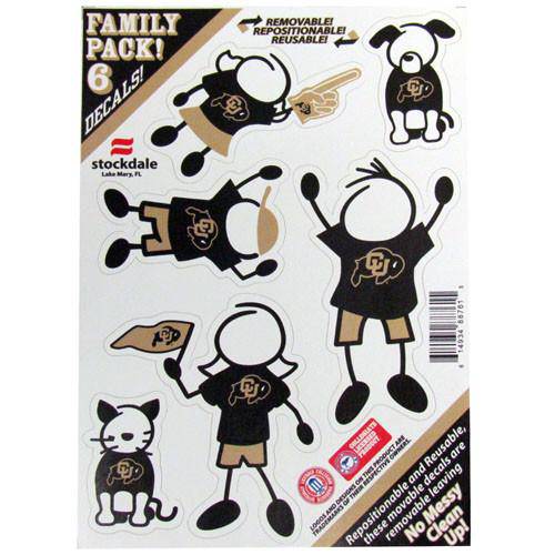 Colorado Buffaloes Family Decal Set Small (SSKG) - 757 Sports Collectibles