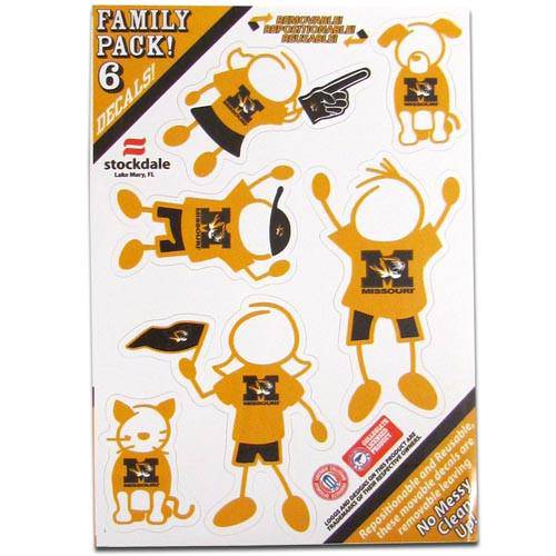 Missouri Tigers Family Decal Set Small (SSKG) - 757 Sports Collectibles