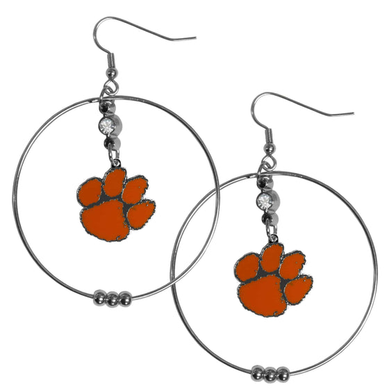 Clemson Tigers 2 Inch Hoop Earrings (SSKG) - 757 Sports Collectibles