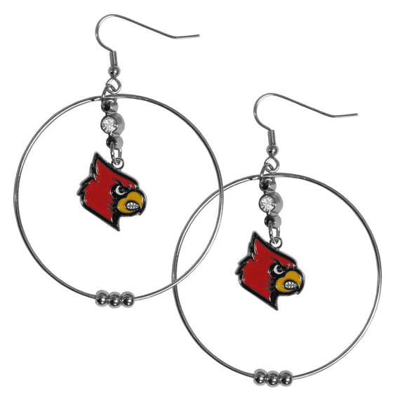 Louisville Cardinals 2 Inch Hoop Earrings (SSKG) - 757 Sports Collectibles