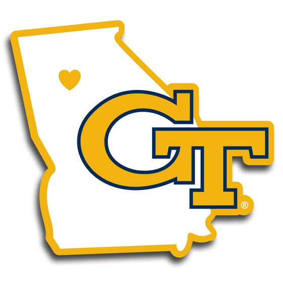 Georgia Tech Yellow Jackets Home State Decal (SSKG) - 757 Sports Collectibles