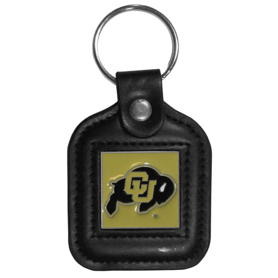 Colorado Buffaloes Square Leatherette Key Chain (SSKG) - 757 Sports Collectibles