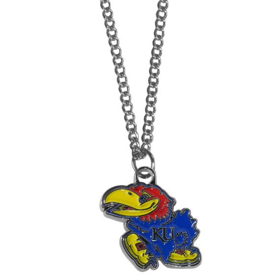 Kansas Jayhawks Chain Necklace with Small Charm (SSKG) - 757 Sports Collectibles