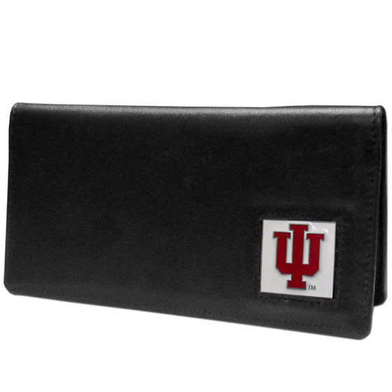 Indiana Hoosiers Leather Checkbook Cover (SSKG) - 757 Sports Collectibles
