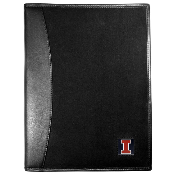 Illinois Fighting Illini Leather and Canvas Padfolio (SSKG) - 757 Sports Collectibles