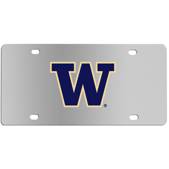 Washington Huskies Steel License Plate Wall Plaque (SSKG) - 757 Sports Collectibles