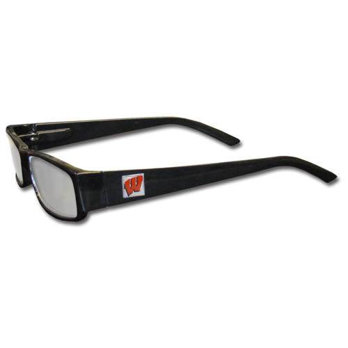 Wisconsin Badgers Black Reading Glasses +2.25 (SSKG) - 757 Sports Collectibles