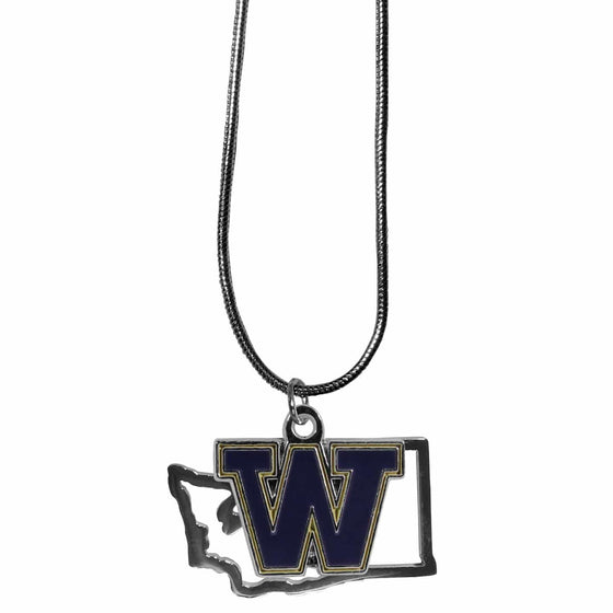 Washington Huskies State Charm Necklace (SSKG) - 757 Sports Collectibles