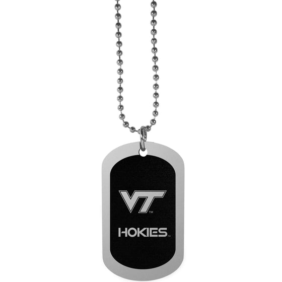Virginia Tech Hokies Chrome Tag Necklace (SSKG) - 757 Sports Collectibles