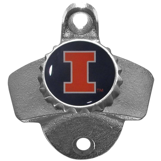 Illinois Fighting Illini Wall Mounted Bottle Opener (SSKG) - 757 Sports Collectibles