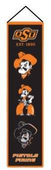 Preorder - Limited Edition Oklahoma State Cowboys Heritage Banner Embroidered 8"x32" Wool - 757 Sports Collectibles