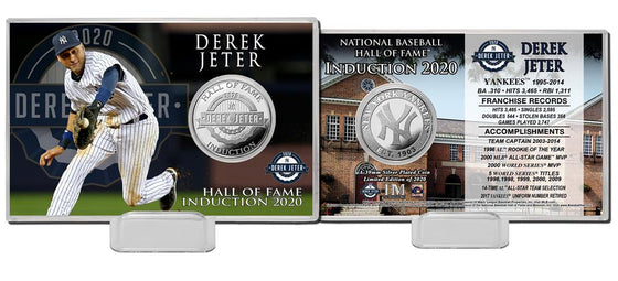 Derek Jeter 2020 HOF Silver Coin Card