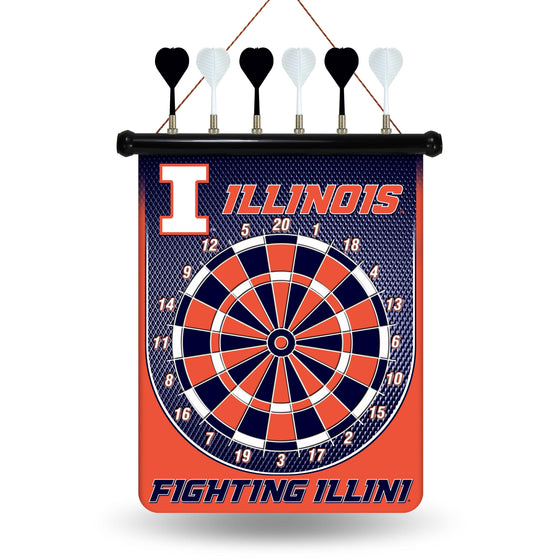 ILLINOIS Fighting Illini MAGNETIC DART BOARD (Rico) - 757 Sports Collectibles