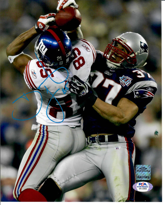 New York Giants David Tyree Signed Autograph 8x10 Photo - PSA COA - 757 Sports Collectibles