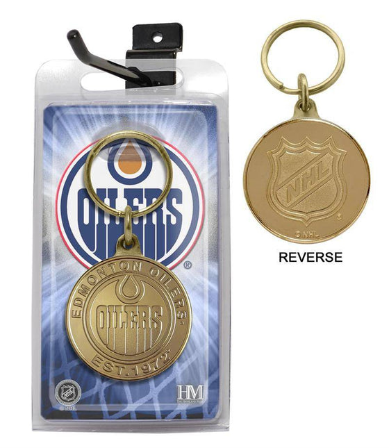 Edmonton Oilers Bronze Coin Keychain (HM) - 757 Sports Collectibles