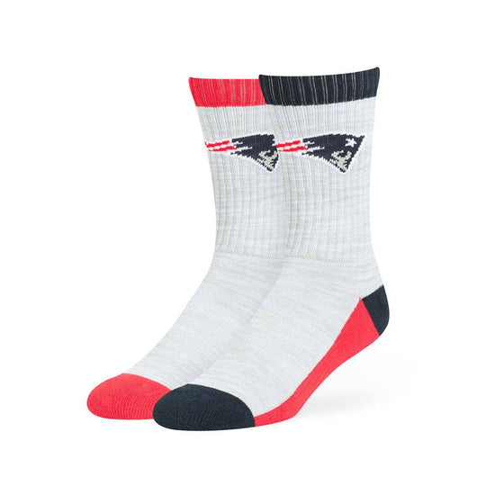 New England Patriots NFL Thatcher 47 Hybrid Crew Sock (Gray) - 757 Sports Collectibles