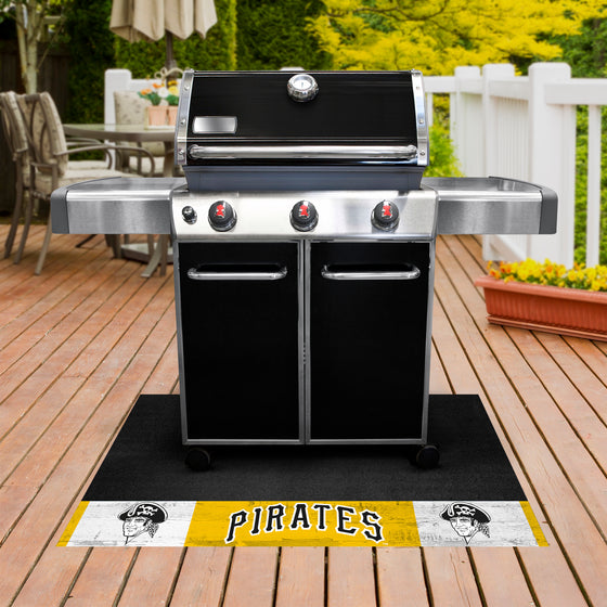 Pittsburgh Pirates Vinyl Grill Mat - 26in. x 42in.