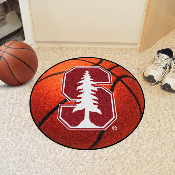 Stanford Cardinal Basketball Rug - 27in. Diameter