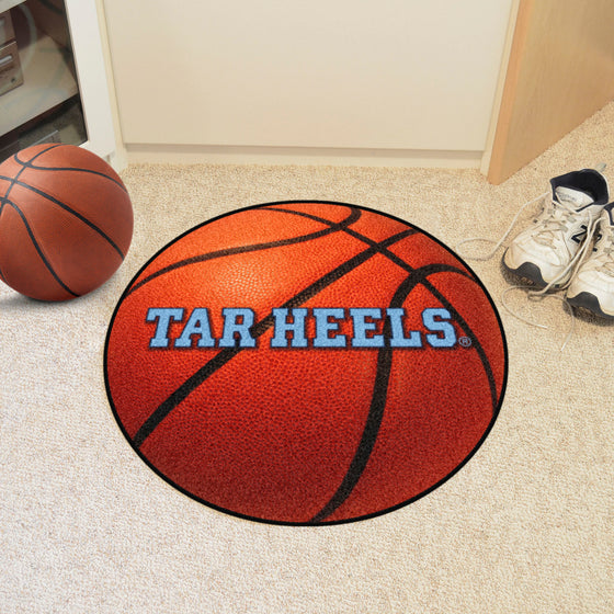 North Carolina Tar Heels Basketball Rug - 27in. Diameter, Tar Heel Logo