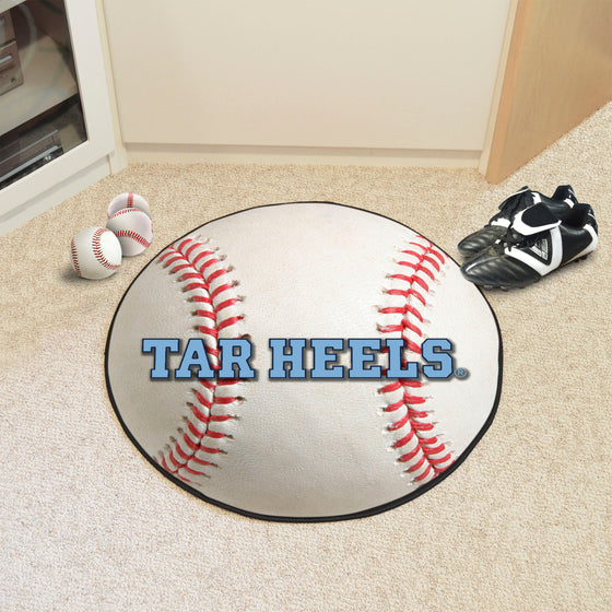 North Carolina Tar Heels Baseball Rug - 27in. Diameter, Tar Heel Logo