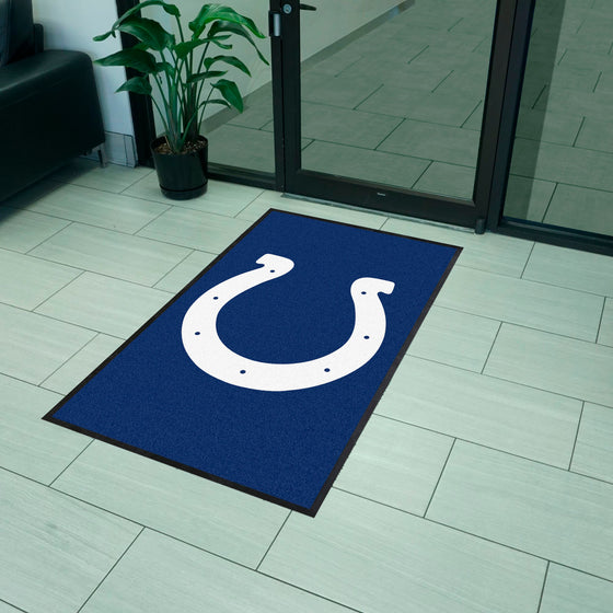 Indianapolis Colts 3X5 High-Traffic Mat with Durable Rubber Backing - Portrait Orientation