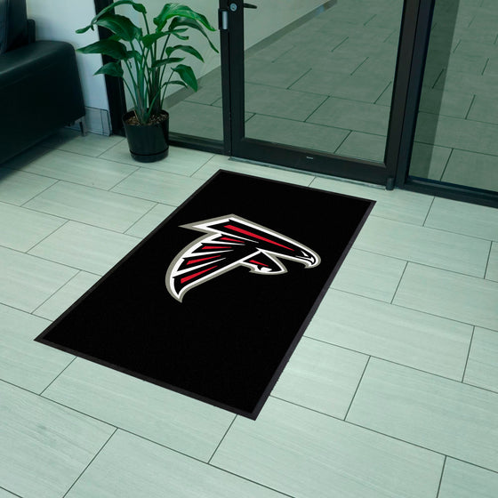 Atlanta Falcons 3X5 High-Traffic Mat with Durable Rubber Backing - Portrait Orientation