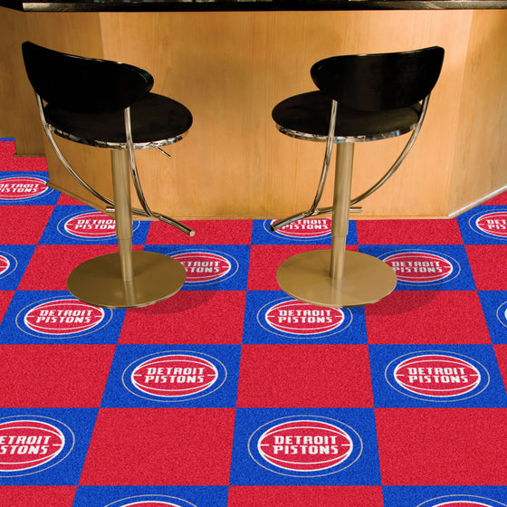 Detroit Pistons Team Carpet Tiles - 45 Sq Ft.