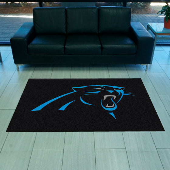 Carolina Panthers 4X6 High-Traffic Mat with Durable Rubber Backing - Landscape Orientation