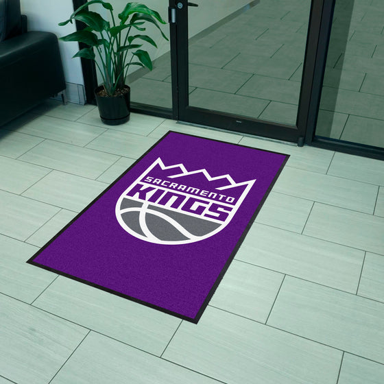 Sacramento Kings 3X5 High-Traffic Mat with Durable Rubber Backing - Portrait Orientation