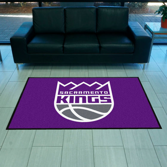Sacramento Kings 4X6 High-Traffic Mat with Durable Rubber Backing - Landscape Orientation