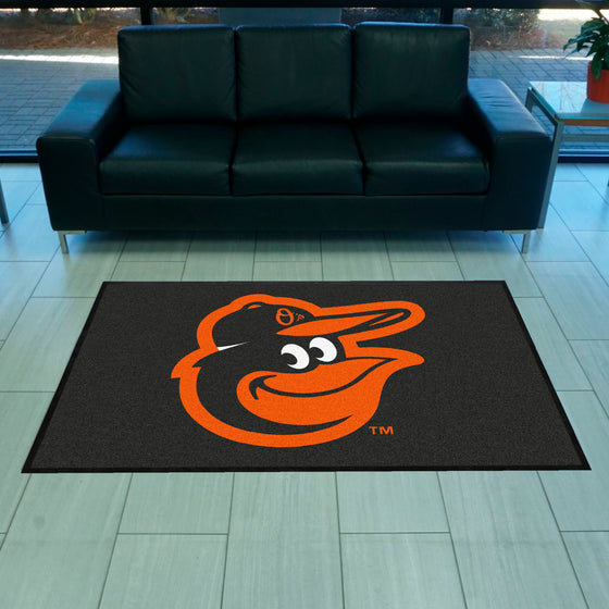 Baltimore Orioles 4X6 High-Traffic Mat with Durable Rubber Backing - Landscape Orientation