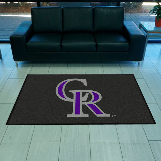 Colorado Rockies 4X6 High-Traffic Mat with Durable Rubber Backing - Landscape Orientation