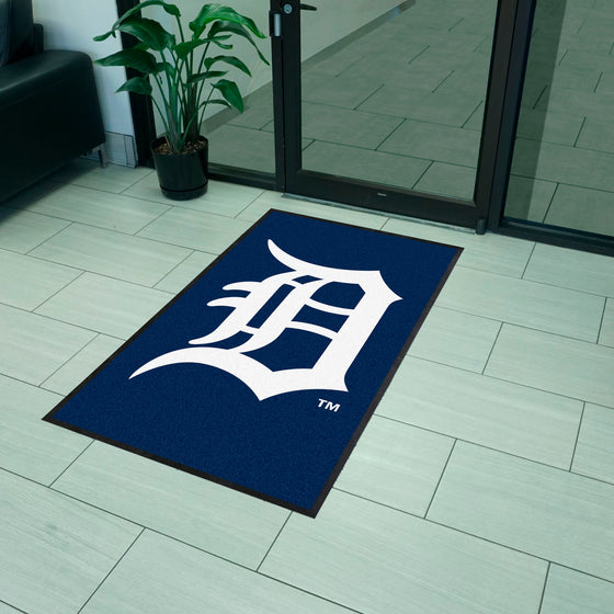 Detroit Tigers 3X5 High-Traffic Mat with Durable Rubber Backing - Portrait Orientation