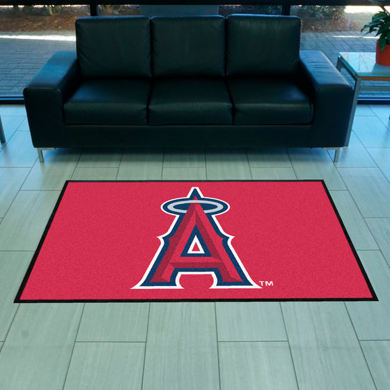 Los Angeles Angels 4X6 High-Traffic Mat with Durable Rubber Backing - Landscape Orientation
