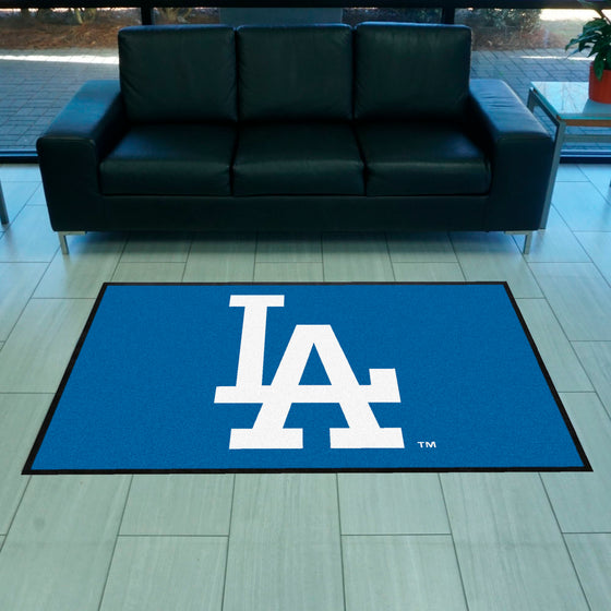 Los Angeles Dodgers 4X6 High-Traffic Mat with Durable Rubber Backing - Landscape Orientation