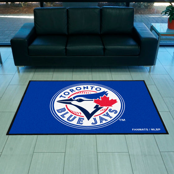 Toronto Blue Jays 4X6 High-Traffic Mat with Durable Rubber Backing - Landscape Orientation
