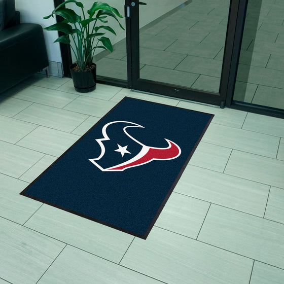 Houston Texans 3X5 High-Traffic Mat with Durable Rubber Backing - Portrait Orientation