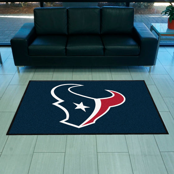 Houston Texans 4X6 High-Traffic Mat with Durable Rubber Backing - Landscape Orientation