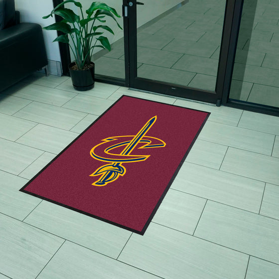 Cleveland Cavaliers 3X5 High-Traffic Mat with Durable Rubber Backing - Portrait Orientation