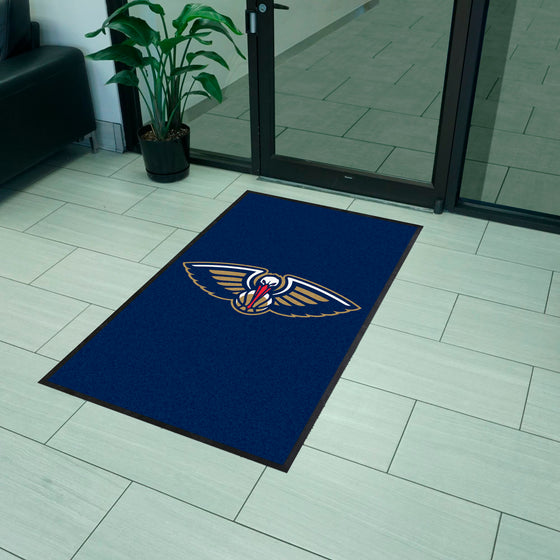 New Orleans Pelicans 3X5 High-Traffic Mat with Durable Rubber Backing - Portrait Orientation