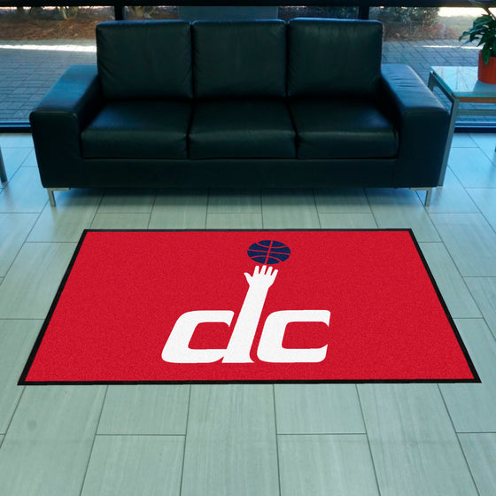Washington Wizards 4X6 High-Traffic Mat with Durable Rubber Backing - Landscape Orientation