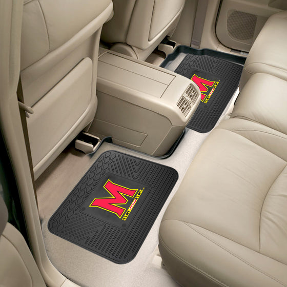 Maryland Terrapins Back Seat Car Utility Mats - 2 Piece Set