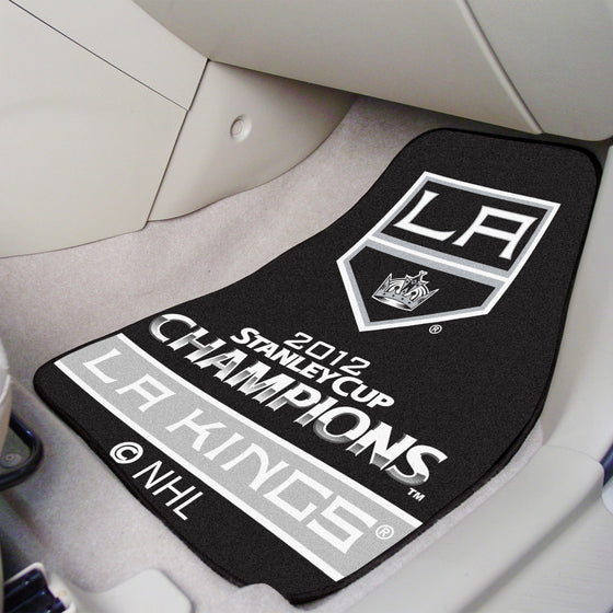 Los Angeles Kings Front Carpet Car Mat Set - 2 Pieces, 2012 NHL Stanley Cup Champions