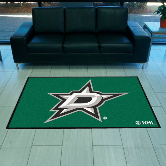 Dallas Stars 4X6 High-Traffic Mat with Durable Rubber Backing - Landscape Orientation
