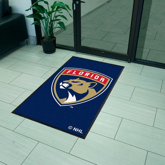 Florida Panthers 3X5 High-Traffic Mat with Durable Rubber Backing - Portrait Orientation