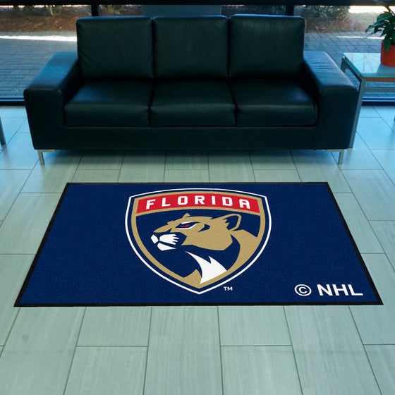 Florida Panthers 4X6 High-Traffic Mat with Durable Rubber Backing - Landscape Orientation