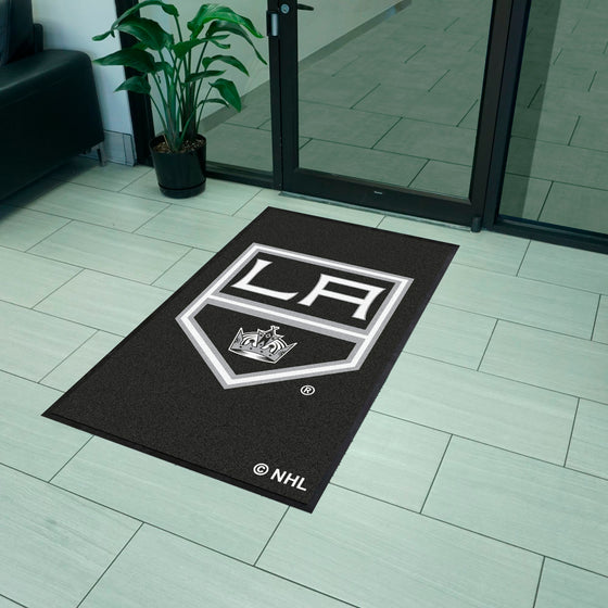 Los Angeles Kings 3X5 High-Traffic Mat with Durable Rubber Backing - Portrait Orientation
