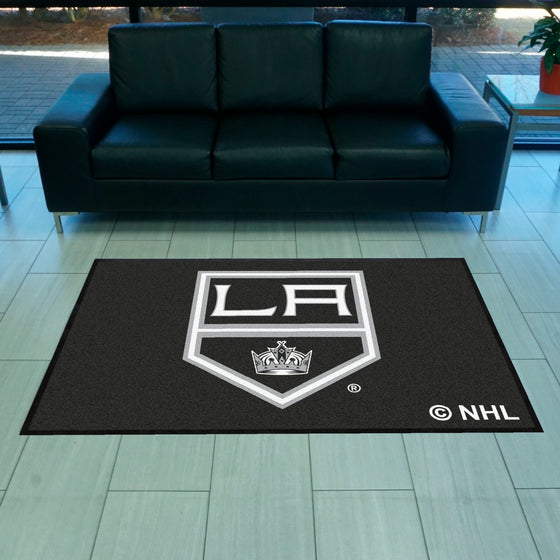 Los Angeles Kings 4X6 High-Traffic Mat with Durable Rubber Backing - Landscape Orientation