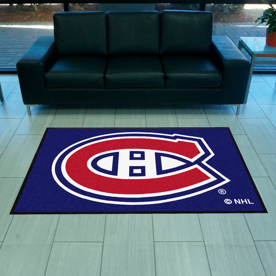 Montreal Canadiens 4X6 High-Traffic Mat with Durable Rubber Backing - Landscape Orientation