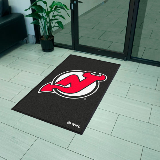 New Jersey Devils 3X5 High-Traffic Mat with Durable Rubber Backing - Portrait Orientation